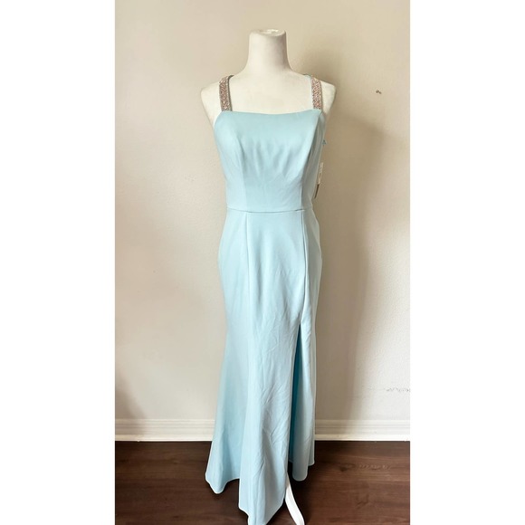 Crystal Crossed Straps Dress with Cowl Back Betsy and Adam NWT - Picture 6 of 15